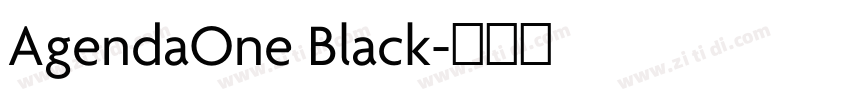 AgendaOne Black字体转换